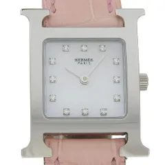 新品仕上げ済み　HERMES Hウォッチ ダイヤベゼル（天然・鑑別書付） 楽天市場】【ウォッチ】HERMES エルメス Hウォッチ ホワイトシェル