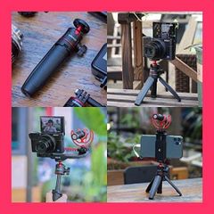 【スタッフおすすめ！】MT-08 カメラ三脚スタンド 3way 3段伸縮 ラバーグリップ 自由雲台 軽量 vlog 自撮り棒 持ち運び便利 携帯式 撮影安定 スマホ、カメラに適用