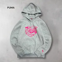 プーマ PUMA スウェット パーカー 裏起毛 レディース スポーツ デカロゴ 刺繍ロゴ グレー M