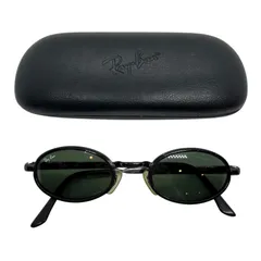 【管2511-53】Ray Ban レイバン サングラス RB3123 W3087 ブラック オーバル メタルフレーム ヴィンテージ