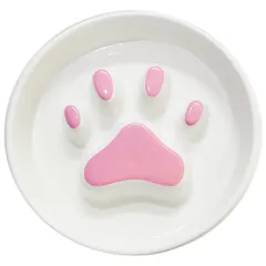 早食い防止 食器 犬 猫 陶器製 熱湯消毒可 早食い 吐き戻し防止 フードボウル 食事 （19.5×19.5×3.5cm）)R11150