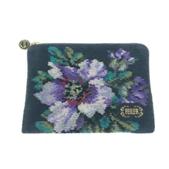 FEILER フェイラー ミニポーチ  シャノン/花柄/シェニール織    ダークグレー レディース / 240001171341