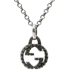 グッチ GUCCI ネックレス インターロッキングG シルバー925 シルバー AG925  【箱】【中古】