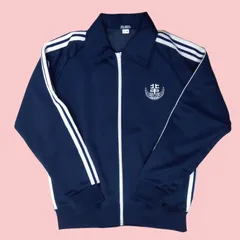 【値下げ品・新品】OLEES   ジャージ上　オープンファスナー長袖シャツ　ネイビー　紺　3本ライン入　アウトレット品　（旧）太田市立北中学校【送料込み】