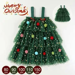 クリスマス衣装 子供 女の子 ワンピース ベビー服 クリスマスツリー コスプレ キッズ コスチューム レース ドレス サンタ コスプレ ワンピース クリスマス 仮装 変装 イベント パーティー cosplay 可愛い かわいい 撮影 写真 プレゼント