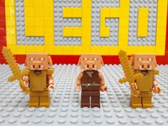 ☆マインクラフト☆ レゴ　ミニフィグ　ピグリン　3体セット　フル装備など　人形　敵　豚　ブタ　マイクラ