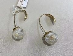 ☆VENDOME ヴァンドームブティック 淡水パール ピアス ダブルフープ 