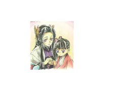 鬼滅の刃 無限列車編 コラボレーションカフェ 柱合会議・蝶屋敷編 提供イラスト 複製ミニ色紙 胡蝶カナエ 栗花落カナヲ 単品 色紙