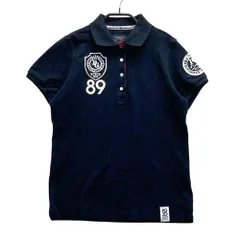 サイズ：1 PEARLY GATES パーリーゲイツ 30周年 ワッペン付き 半袖ポロシャツ  ネイビー系 [240101552780] ゴルフウェア レディース ストスト