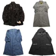 古着卸 まとめ売り コート MIX 4枚セット (レディース ) ファーコート トレンチコート デッドストック 中古 古着 NC5795
