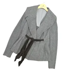 Brunello Cucinelli ブルネロクチネリ ニット切替  カシミヤ混 ウールコート リボン付き テーラードジャケット レディース ウール/カシミヤ 【中古】