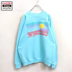 80s USA製 vintage Fruit of the Loom Wyoming スーベニア スウェット トレーナー メンズ 表記XLサイズ