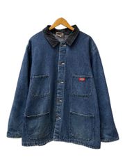 DICKIES (ディッキーズ) デニムカバーオール 裏ブランケット 襟コーズ 古着 90s XXL インディゴ メンズ/065