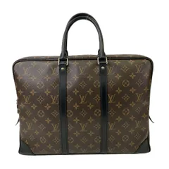 LOUIS VUITTON ルイヴィトン モノグラムマカサー ポルトドキュマン ヴォワヤージュ ビジネスバッグ M40225 レディース レザー ブラウン 【中古】のサムネイル