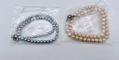 【SILVER刻印✨】ブラックパール × ホワイトパール ネックレス 2点セット 真珠風 フォーマル 冠婚葬祭 入学式 卒業式 結婚式 アクセサリー