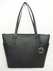 美品 MICHAEL KORS マイケルコース トップジップ トートバッグ 黒 ブラック 金具ゴールド色 LF0001-1110-12