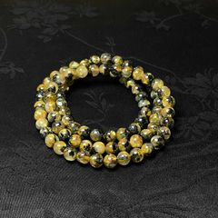 006ゴールド タイチン ルチル クォーツ 16mm-17mm 金針水晶 大玉
