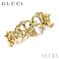 グッチ K18YG チェーンリング インターロッキング 