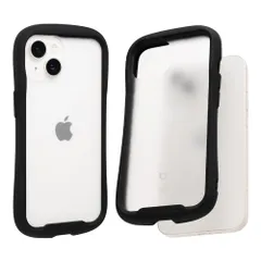 iFace Reflection Frost iPhone 14 ケース フロストクリア 強化ガラス (フロスト/ブラック)【指紋が目立ちにくい 黄変防止 すりガラス 半透明 曇りガラス アイフェイス アイフォン [iPhone 14専用・フロスト/ブラック]