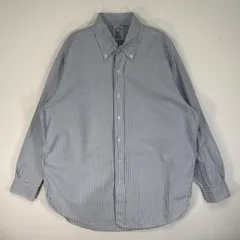 古着 ブルックスブラザーズ Brooks Brothers 長袖シャツ USA製 REGENT ボタンダウン L  ブルー系 ストライプ メンズ