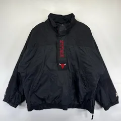 ★新品同様！スターター NBAシカゴ・ブルズ 中綿プルオーバーナイロンジャケット o3083-2.jpg