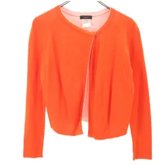 Paul Smith BLACK ポールスミス ブラック 長袖 ニットカーディガン M オレンジ レディース 古着