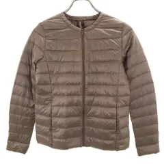 美品 UNIQLO ユニクロ ウルトラライトダウンジャケット S ブラウンベージュ 収納袋付き レディース 古着