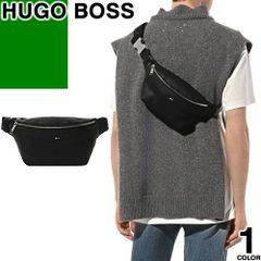 未使用/HushTug ハッシュタグ　カーブドボディバッグ　ブラック　姫路レザー カーブドボディバッグ ブラック（10%OFF）