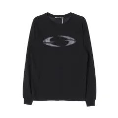 (新品)GRAILZ ブラック オーヴァル ロゴ ロングスリーブ Tシャツ