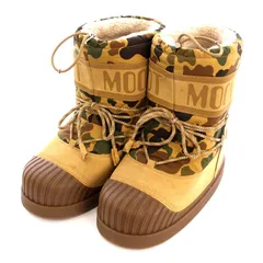 モンクレール MONCLER ×パームエンジェルス PALM ANGELS Shedir Snow Boots ブーツ カモフラ 迷彩柄 スエード ロゴ 43 44 27.0 28.0 茶 ブラウン  /MP ■GY17