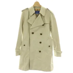 バーバリーズブルーレーベル Burberry's BLUE LABEL トレンチコート ロング アウター 長袖 ノバチェック 総裏地 38 S ベージュ FN501-504 /MP ■GY18