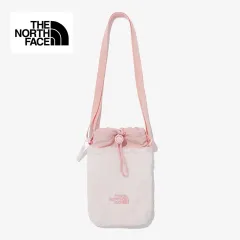 THE NORTH FACE ガールズ ファー クロスバッグ ショルダー ストリングバッグ 巾着バッグ 小物収納 ペールピーチ色 海外限定