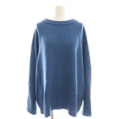 スピック&スパン Spick&Span 24SS バルキーヤーン ロングリブプルオーバー ニット セーター F 青 ブルー /AT ■OS