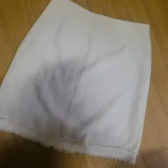 白ツイードミニスカート M