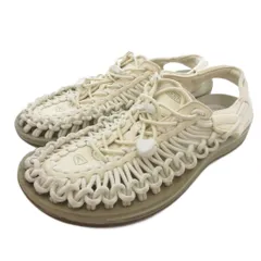 キーン KEEN UNEEK シューズ サンダル スエード 24.5cm 白 ホワイト 1018698 /JS