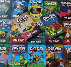 美品Dog Man Dav Pilkey　17冊　洋書　英語絵本　子ども 24時間以内発送】Dog Man 全17冊セット 洋書 英語絵本 子ども向け