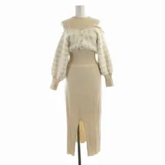 マーキュリーデュオ MERCURYDUO 23AW 2WAYジャガードカーデドッキングニットワンピース マキシ ロング オープンショルダー 長袖 M ピンク 002350301101-02 /RO