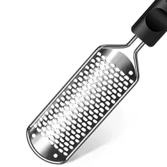 【特価商品】ASXMYAQフットファイル 角質リムーバー かかと 角質取り 角質除去足 フットファイル 角質リムーバー 削り フットケア プロ用ステンレススチール足ヤスリ 安全で効率的な 魚の目削り 足 かかと削り乾湿足用 (ブラック)