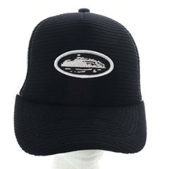 コーテイズ CORTEIZ ロゴワッペン メッシュ キャップ 帽子 野球帽 バイカラー ブラック ホワイト /YO14 ■AD