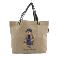 ポロ ラルフローレン POLO RALPH LAUREN 美品 ポロベア トートバッグ ポーチ付き ベージュ /UO