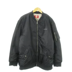 コンバース CONVERSE ALL STAR ジャケット ブルゾン 中綿 ジップアップ ロゴ 大きいサイズ 5L 紺 ネイビー /AO9 ■GY11