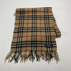 ★ Burberrys バーバリーズ マフラー ノバチェック キャメル ラムウール100% ショート丈 約135㎝ イギリス製 レディース  現状品 0.09kg