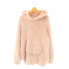 ジェラートピケ gelato pique ラビットモコビッグパーカー プルオーバー F ピンク /HK ■OS