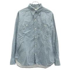 At Last & Co アットラスト LOT320 プリントワークシャツ  ブルー 16のサムネイル