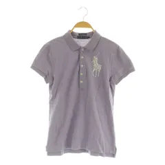 ラルフローレン RALPH LAUREN ポロシャツ 半袖 ビッグポニー ビーズロゴ L パープル /MY ■OS