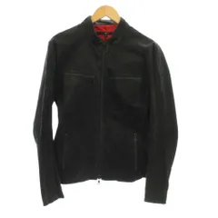 ノーアイディー NOID シングルライダースジャケット レザージャケット 豚革 ジップアップ 2 黒 ブラック 832030-392L /KUのサムネイル