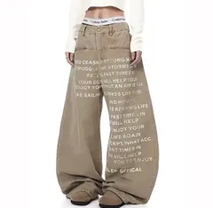 Y2K バギージーンズ 韓国ファッション デニムパンツ ワイド ルーズ