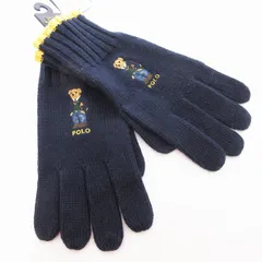 ポロ ラルフローレン POLO RALPH LAUREN タグ付き 国内正規 Poloベア グローブ 手袋 ネイビー /UO