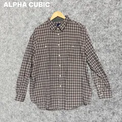 ALPHA CUBIC チェック柄 長袖シャツ 3XLサイズ