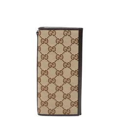 グッチ GGキャンバス シェリーライン 135590 ベージュ ブラウン キャンバス レザー レディース GUCCI【1-0240039】